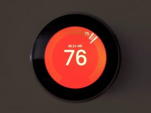 nest thermostat in home