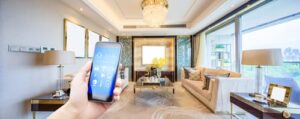 smart phone app for home in living room
